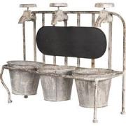Clayre & Eef Planthouder  42x15x33 cm Grijs Ijzer Rechthoek Bloempot