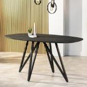 Eettafel Arlo Acaciahout Zwart Deens Ovaal