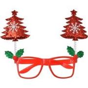 Clayre & Eef Kerstbril 19x3x15 cm Rood Kunststof Kerstdecoratie