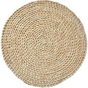 Clayre & Eef Placemat Ø 38 cm Beige Stro Rond Tafelmat