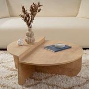 Ronde Salontafel Naturel 85 cm Melamine Orin