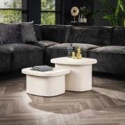 Organische salontafel set van 2 Zaya marmer composiet