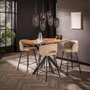 Deens Ovalen Bartafel Acaciahout Daisy 140x80 cm Spinpoot