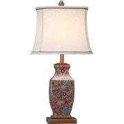 Fine Asianliving Oosterse Tafellamp Porselein Multicolor met Kap