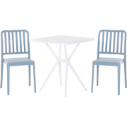 Beliani SERSALE - Bistroset-Wit-Synthetisch materiaal