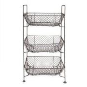 Clayre & Eef Mandenrek  35x26x71 cm Bruin Ijzer Rechthoek Opbergrek
