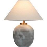 Fine Asianliving Chinese Tafellamp Porselein Grijs Reliëf Handgemaakt