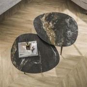 Hoyz Collection - Salontafel Set-2 Organisch Fossil - Keramiek Zwart