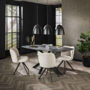Eettafel Mysha Deens ovaal melamine 180x90 cm