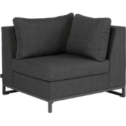 Exotan Rhodos Bank Hoekelement Buiten - Aluminium - Zwart - 70x90x90