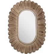 Clayre & Eef Spiegel  73x104 cm Bruin Hout Glas Wandspiegel
