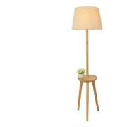 QUVIO Vloerlamp - Hout - Met Tafeltje - Staand - Sfeerverlichting