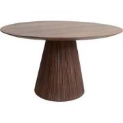 Eettafel Salvador Donkerbruin Rond 130cm - Giga Meubel