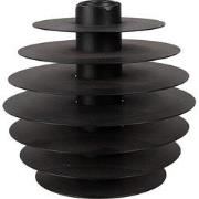 Clayre & Eef Kandelaar  14 cm Zwart Ijzer Rond Kaarsenstandaard
