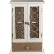 Clayre & Eef Wandkast  32x13x51 cm Wit Bruin Hout Opbergkast