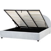 Beliani VAUCLUSE - Tweepersoonsbed-Blauw-Polyester