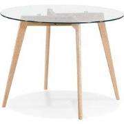 Kleine ronde eettafel ANGELA transparant