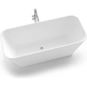 Vrijstaand Solid Surface ligbad Heron 165x70cm mat wit