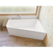 Acryl hoekbad Trento Angolo 178x130cm glanzend wit Rechts