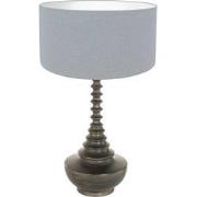 Anne Lighting - tafellamp - Bois - zwart - hout linnen - Ø 40cm - E27 ...