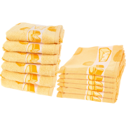 Twentse Damast Theedoeken en keukendoeken set - 12 stuks - Cheese Geel