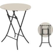 Lifetime Stevige Statafel 110 cm hoog van Kunststof Ø 84 cm - Wit