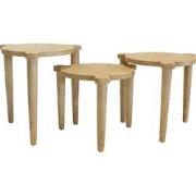 Salontafel Jiska Naturel Set van 3 - Giga Meubel