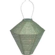 Solar lampion diamant sashiko 28 cm licht groen