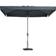 Stokparasol Delos luxe 200x300 cm Polyester grey zonwering