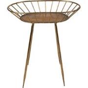 Clayre & Eef Bijzettafel  48x31x53 cm Goudkleurig Metaal Ovaal
