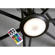 Parasolverlichting LED veelkleurig zwart zonwering