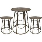 Clayre & Eef Sidetable  Ø 65x73 cm Goudkleurig Ijzer