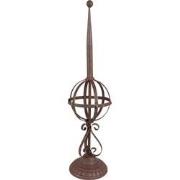 Clayre & Eef Tuindecoratie  Ø16x61 cm Rood Bruin Ijzer Ornament