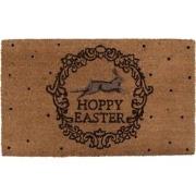 Clayre & Eef Deurmat 75x45 cm Bruin Kokosvezel PVC Konijn HOPPY EASTER...