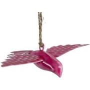 Hanger Chery metaal 18x4x13 cm roze 1 stuk