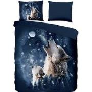 Pure Wolfen Dekbedovertrek Blauw-2-persoons (200 x 200/220 cm)