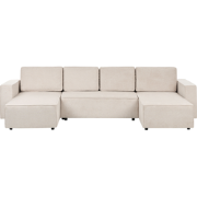 Beliani VATNE - U-vormige bank-Beige-Polyester
