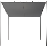 Beliani VIMINO - Tuin pergola-Grijs-Polyester, Staal