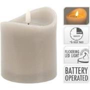 Led Candle 90X100 mm Grey