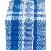 Twentse Damast Keukendoekenset - 6 stuks - Klompen Blauw