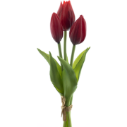 PSO Holland Tulip bundle Sally x3 red 25 cm kunstbloem