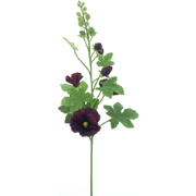 Alcea spray burgundy 102 cm kunstbloem