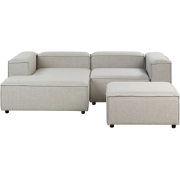 Beliani ARDAL - Modulaire Sofa-Grijs-Polyester