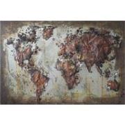 Clayre & Eef Muurdecoratie  120x80 cm Bruin Beige Ijzer Rechthoek Were...
