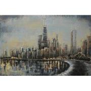 Clayre & Eef Muurdecoratie  120x80 cm Grijs Ijzer Vierkant Wanddecorat...