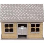 Clayre & Eef Eierkastje Huis 23x13x18 cm Bruin Hout Egg house Eierhoud...