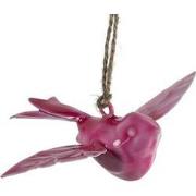 Hanger Chery metaal 14x4x10 cm cherry roze 1 stuk