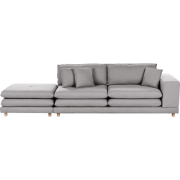 Beliani HEDEN - Tweezitsbank-Grijs-Polyester