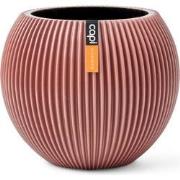 Vaas bol Groove 18x15 roze bloempot