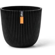 Pot bol Groove 25x23 textiel zwart bloempot